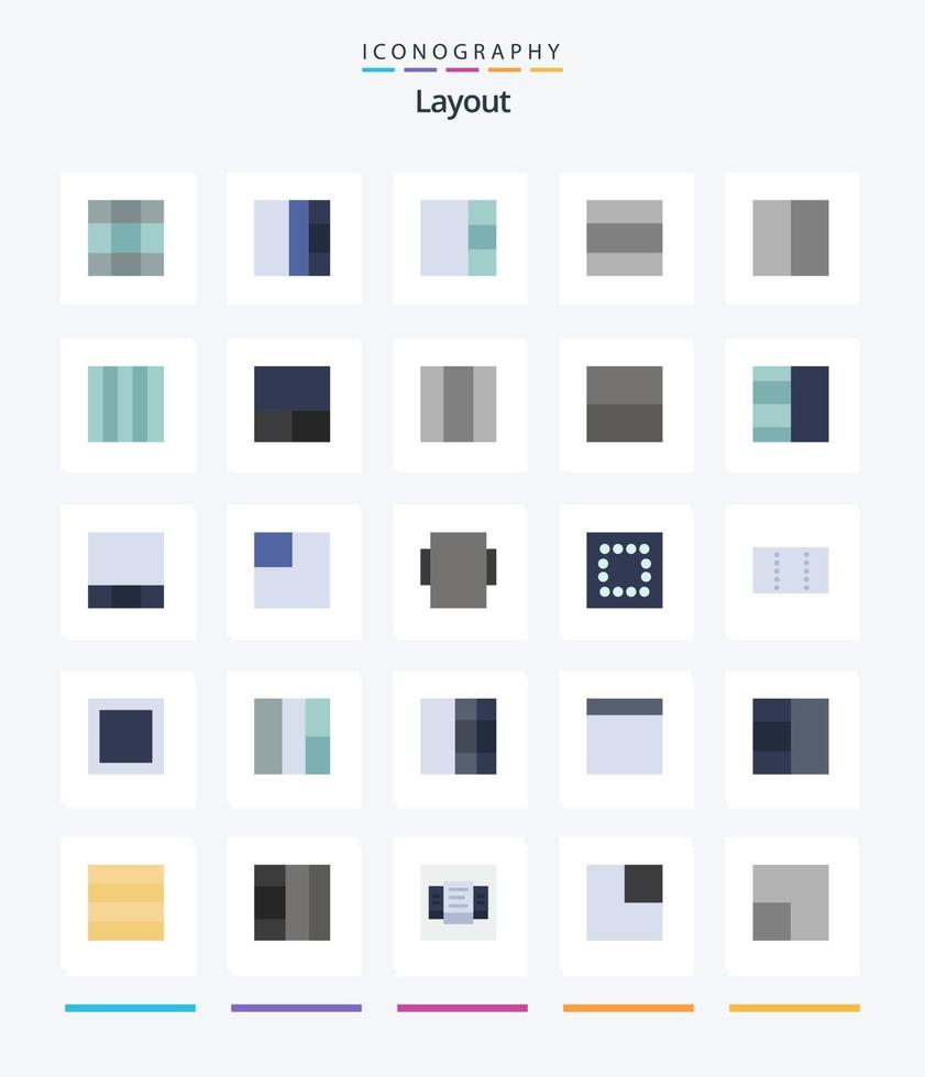 Creative Layout 25 Flat icon pack  Such As view. expand. layout. table. layout vector