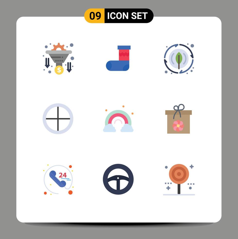 Set of 9 Modern UI Icons Symbols Signs for nature soldier energy military army Editable Vector Design Elements