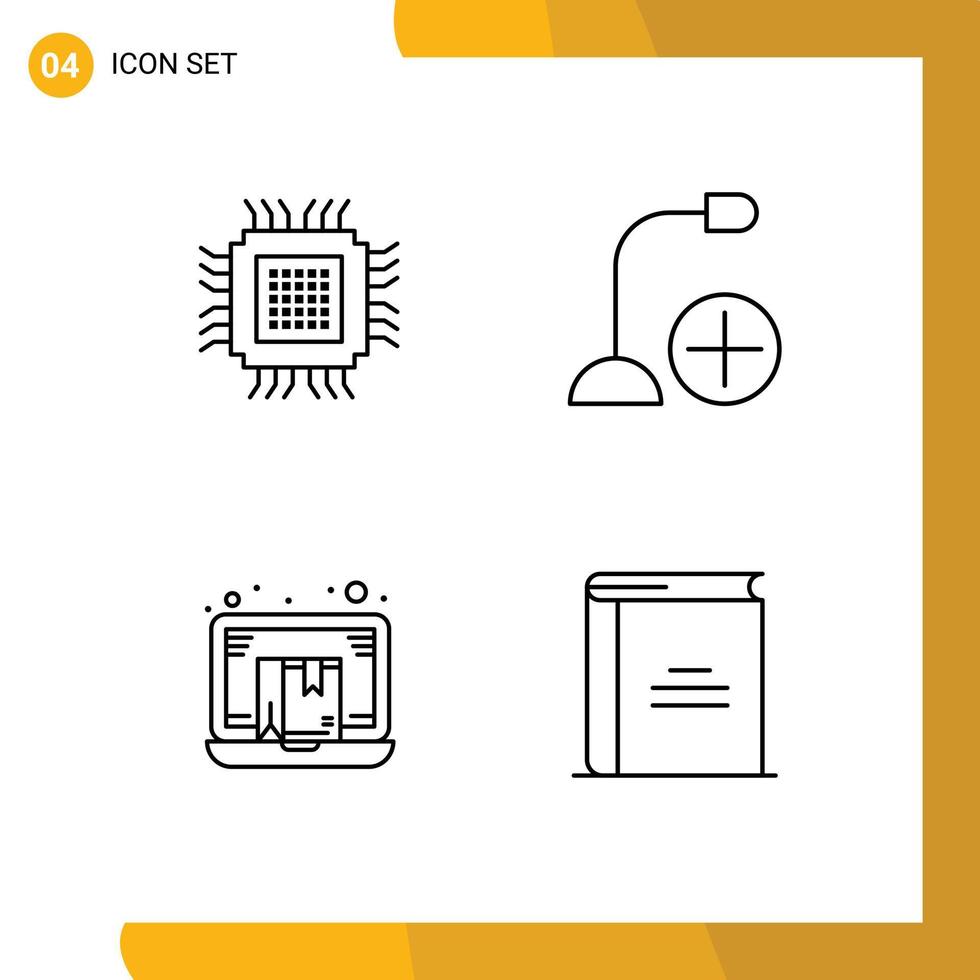 4 Thematic Vector Filledline Flat Colors and Editable Symbols of big hardware database computers drop shipper Editable Vector Design Elements