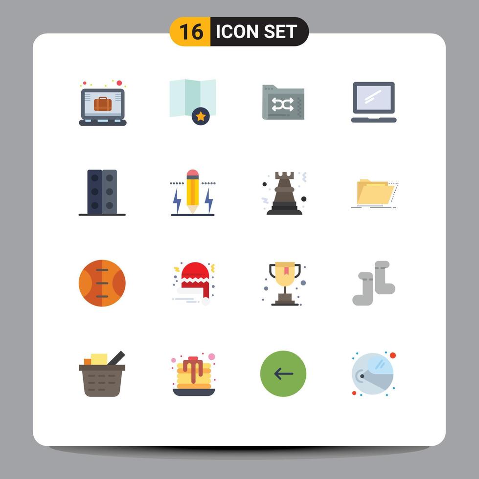 16 Flat Color concept for Websites Mobile and Apps biology imac data device computer Editable Pack of Creative Vector Design Elements