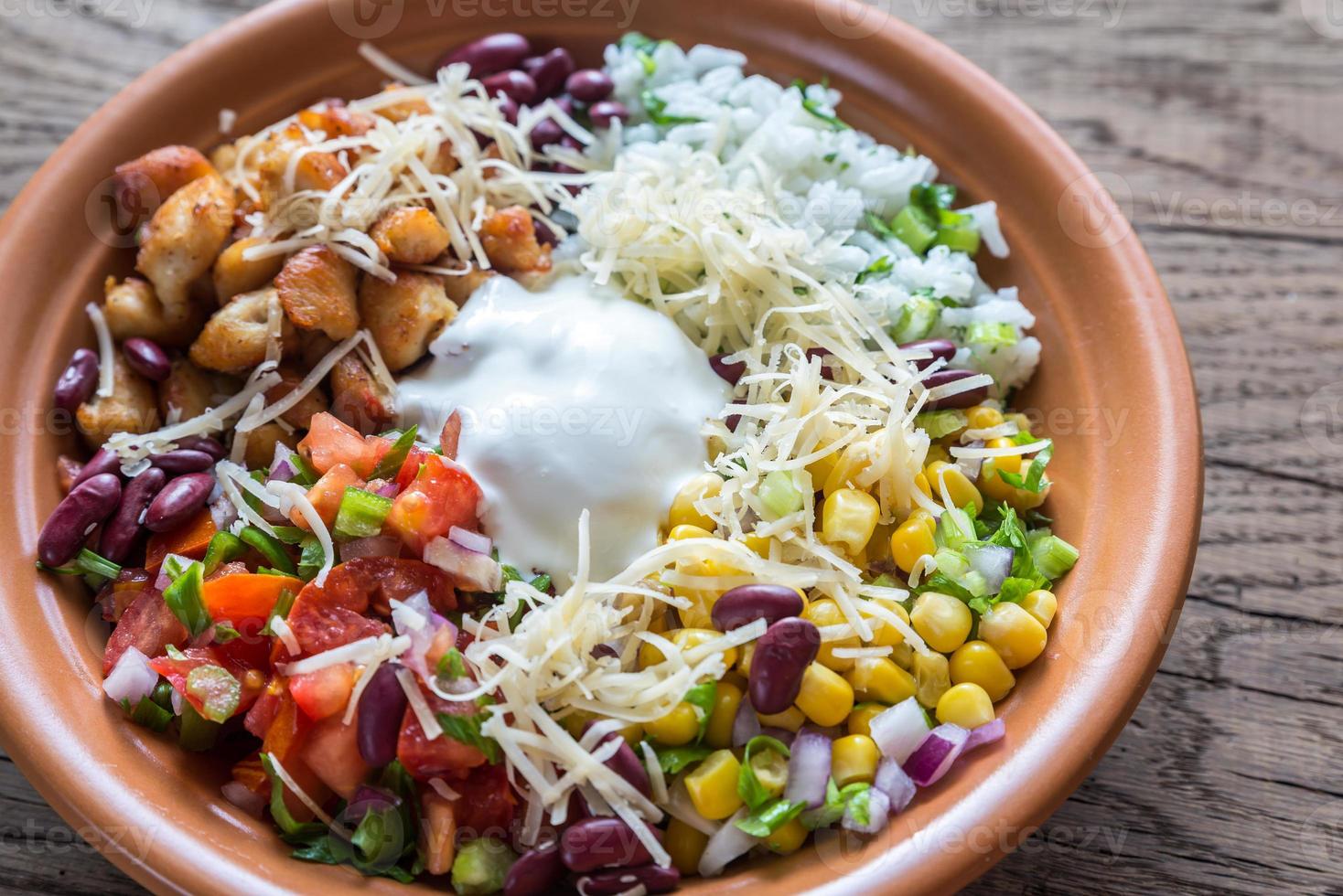 Chicken burrito bowl photo