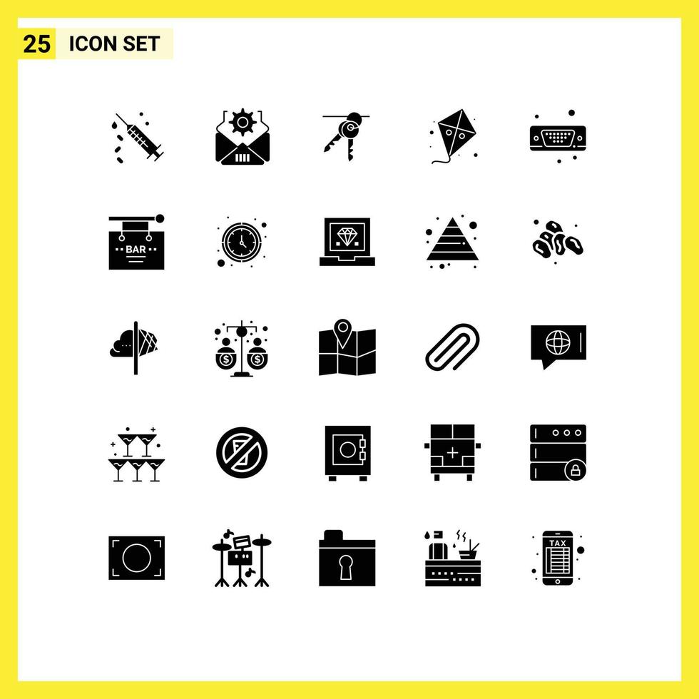 25 Creative Icons Modern Signs and Symbols of port display key spring easter Editable Vector Design Elements