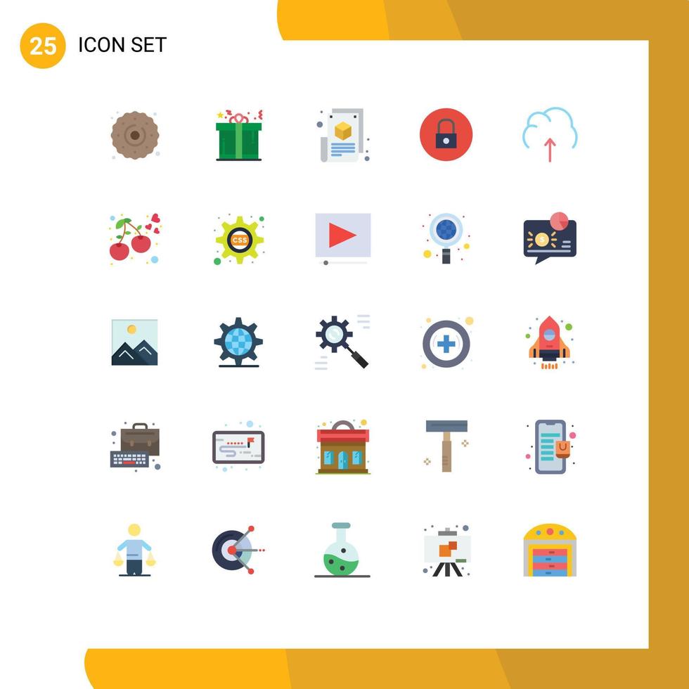 25 Universal Flat Colors Set for Web and Mobile Applications cloud media player blog page media design Editable Vector Design Elements