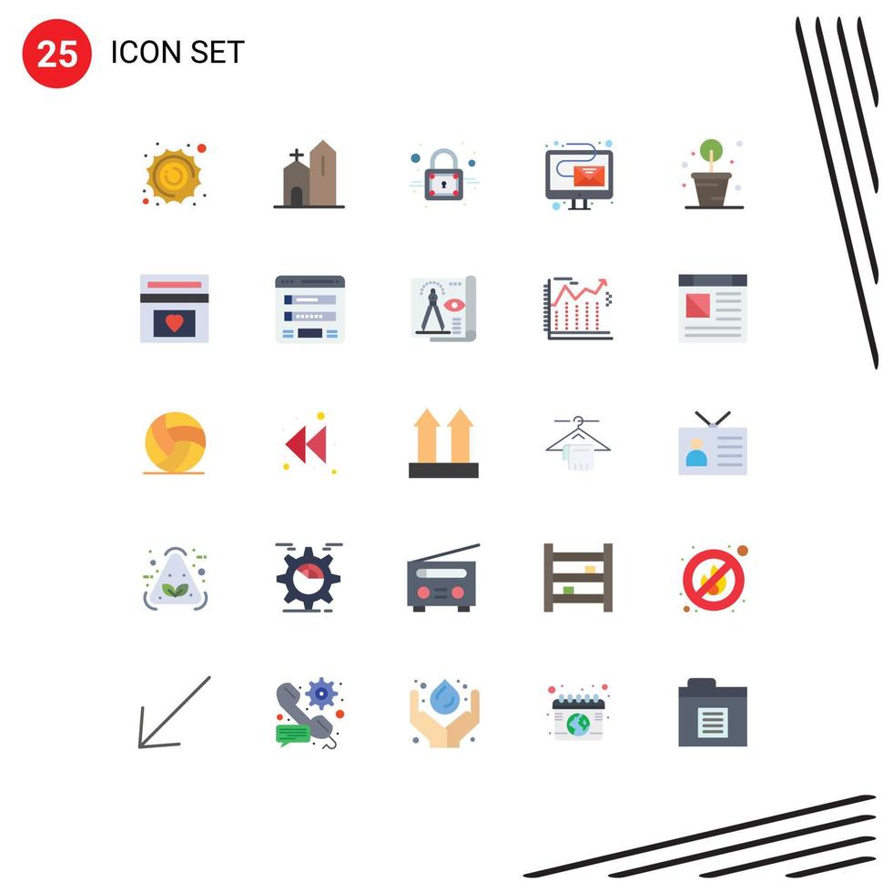 25 Universal Flat Colors Set for Web and Mobile Applications plant newsletter monastery marketing digital Editable Vector Design Elements