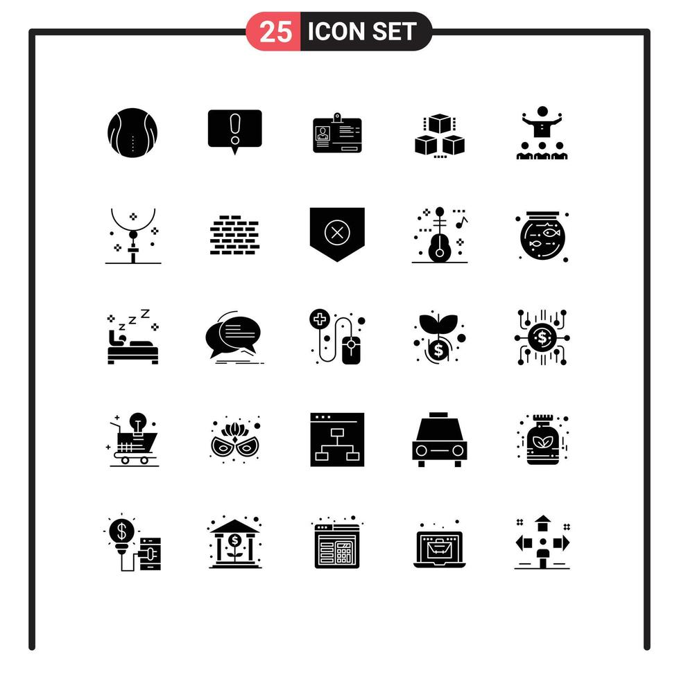 25 Creative Icons Modern Signs and Symbols of mentor encourage card shepping delivrey Editable Vector Design Elements