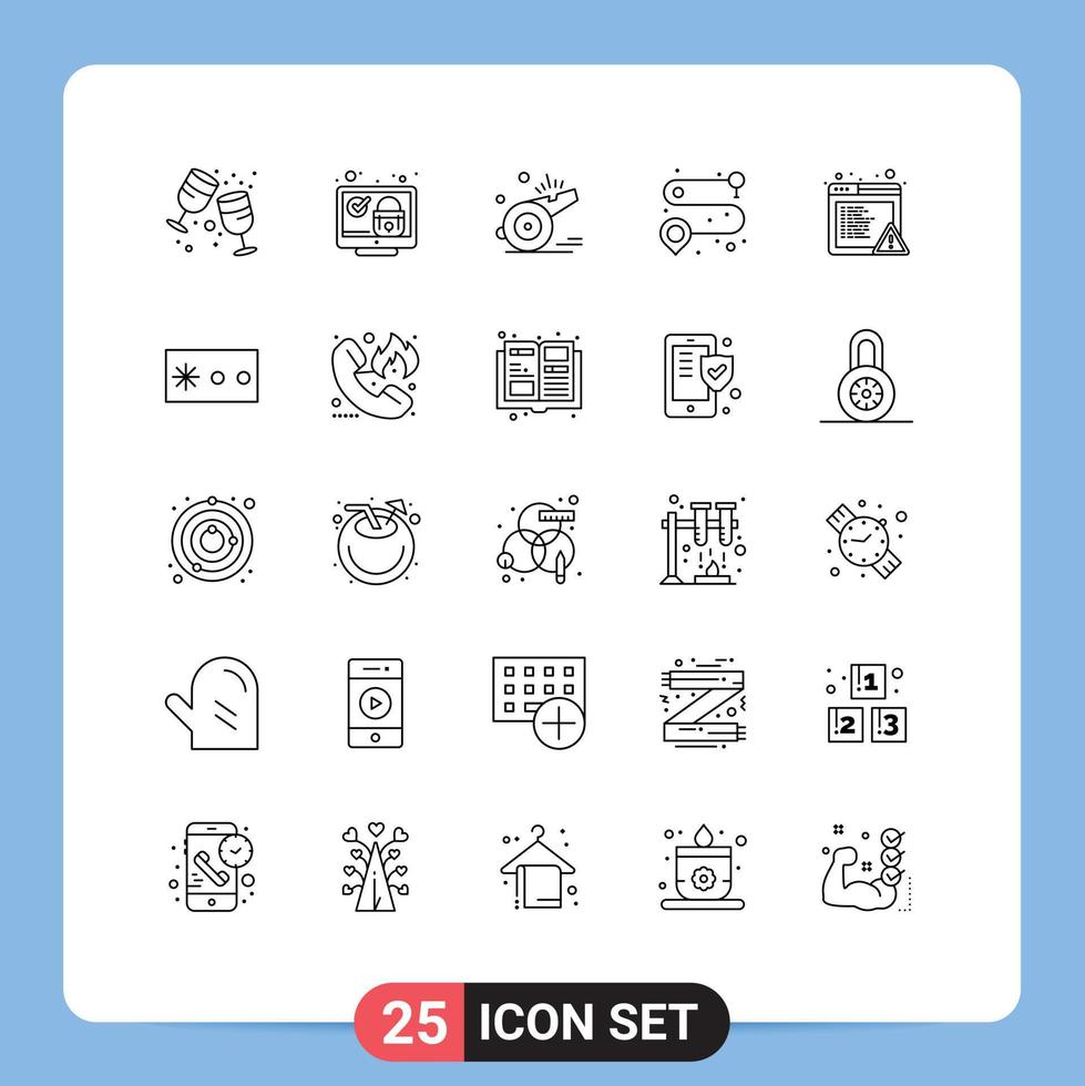 25 Creative Icons Modern Signs and Symbols of alert road security point soccer Editable Vector Design Elements