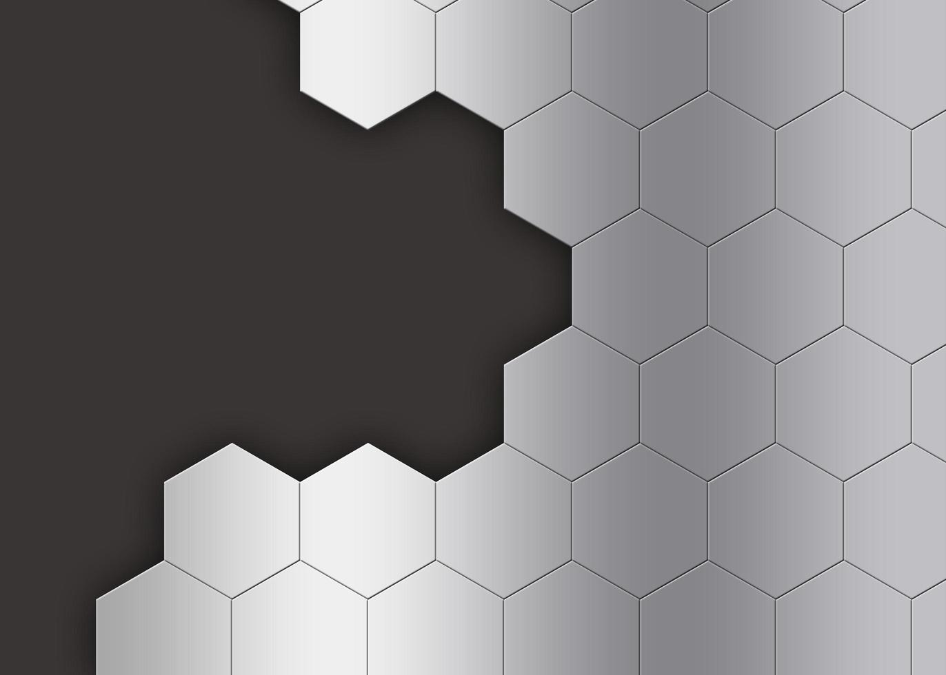 silver black metallic geometric hexagon photo