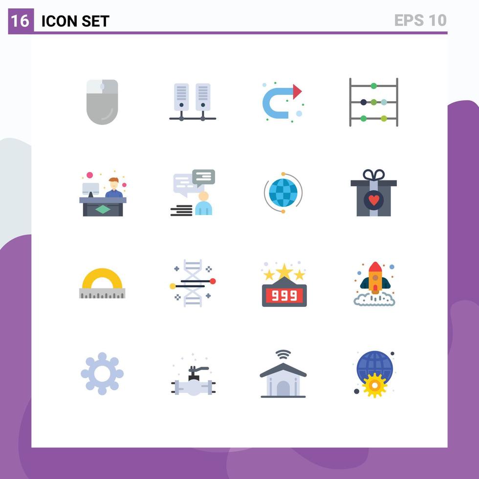 16 Creative Icons Modern Signs and Symbols of working consulting sign chat math Editable Pack of Creative Vector Design Elements