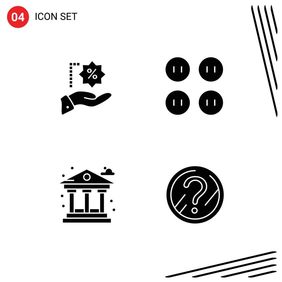 Creative Icons Modern Signs and Symbols of discount bank shopping clothing question Editable Vector Design Elements