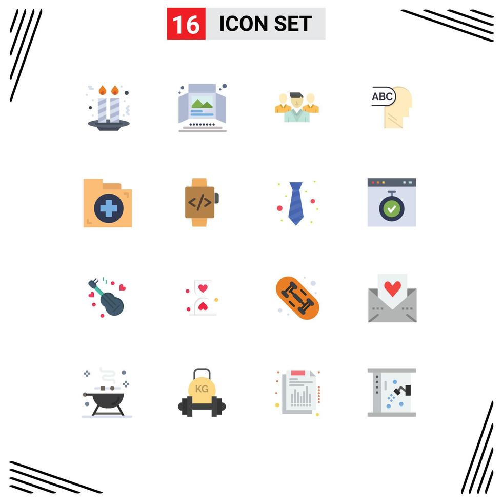 Stock Vector Icon Pack of 16 Line Signs and Symbols for first bag tabletop display aid gang Editable Pack of Creative Vector Design Elements