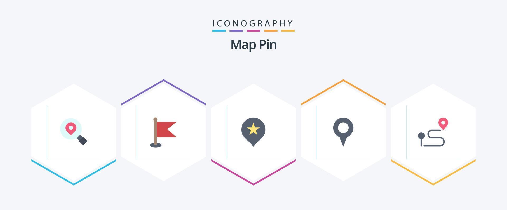 mapa alfiler 25 plano icono paquete incluso navegación. ubicación. ubicación. alfiler. ubicación vector