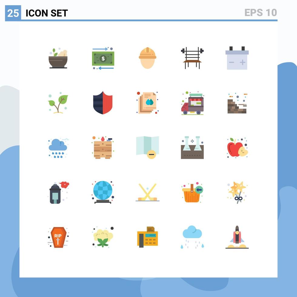 Stock Vector Icon Pack of 25 Line Signs and Symbols for machine fitness cap dumbbell labour Editable Vector Design Elements