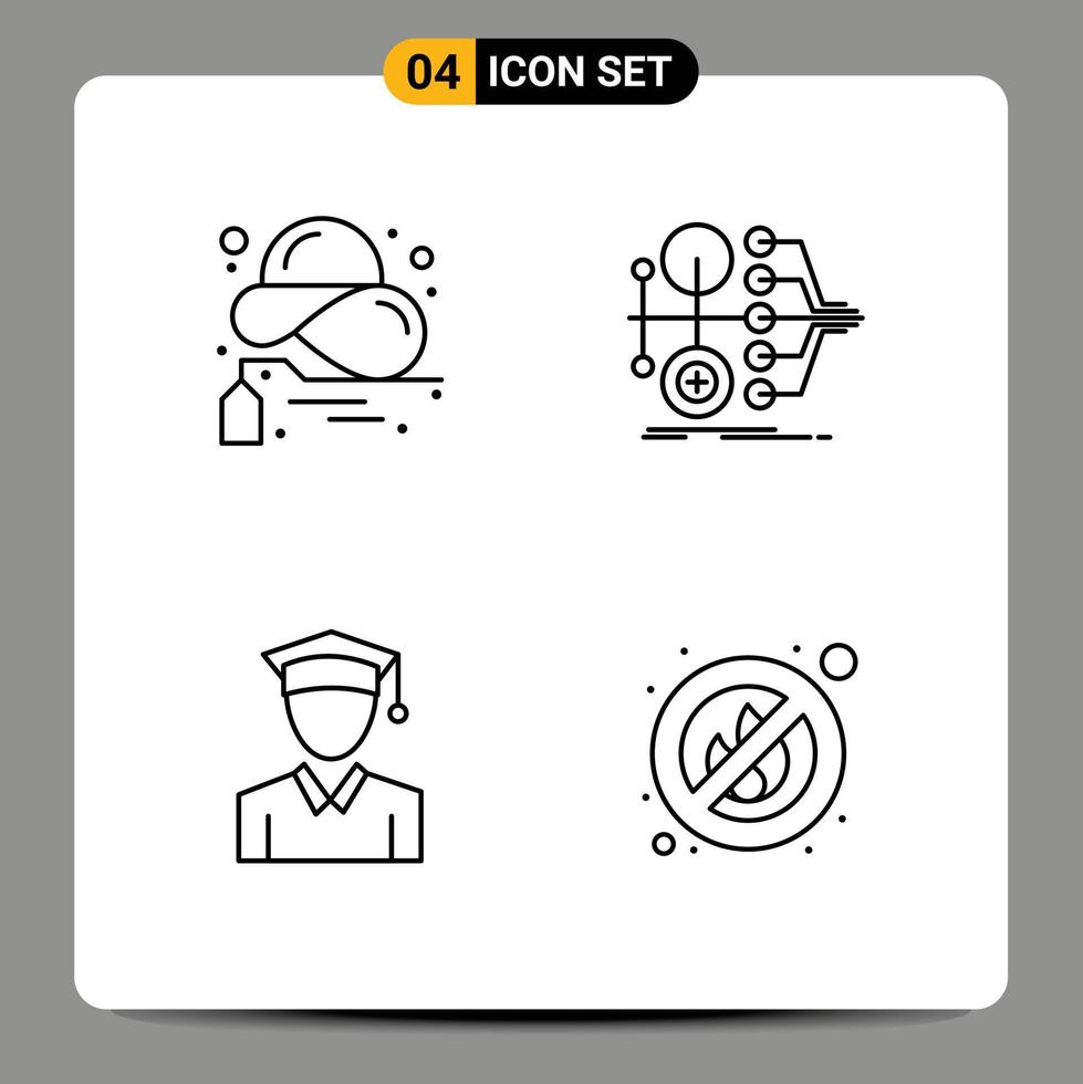 Modern Set of 4 Filledline Flat Colors Pictograph of buy value sale finance education Editable Vector Design Elements