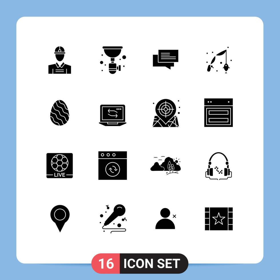 16 Creative Icons Modern Signs and Symbols of egg hobbies siphon fishing shopping Editable Vector Design Elements