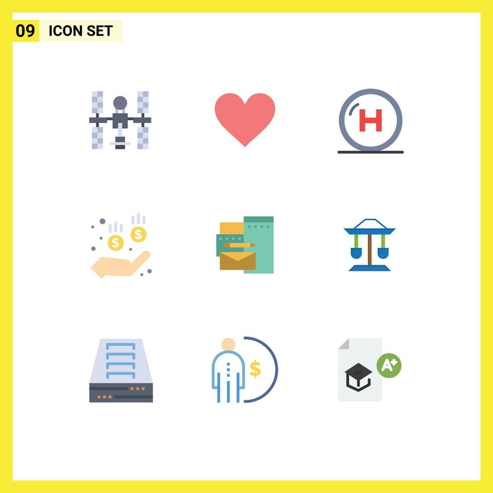 9 Creative Icons Modern Signs and Symbols of advertising safe twitter medical hospital Editable Vector Design Elements