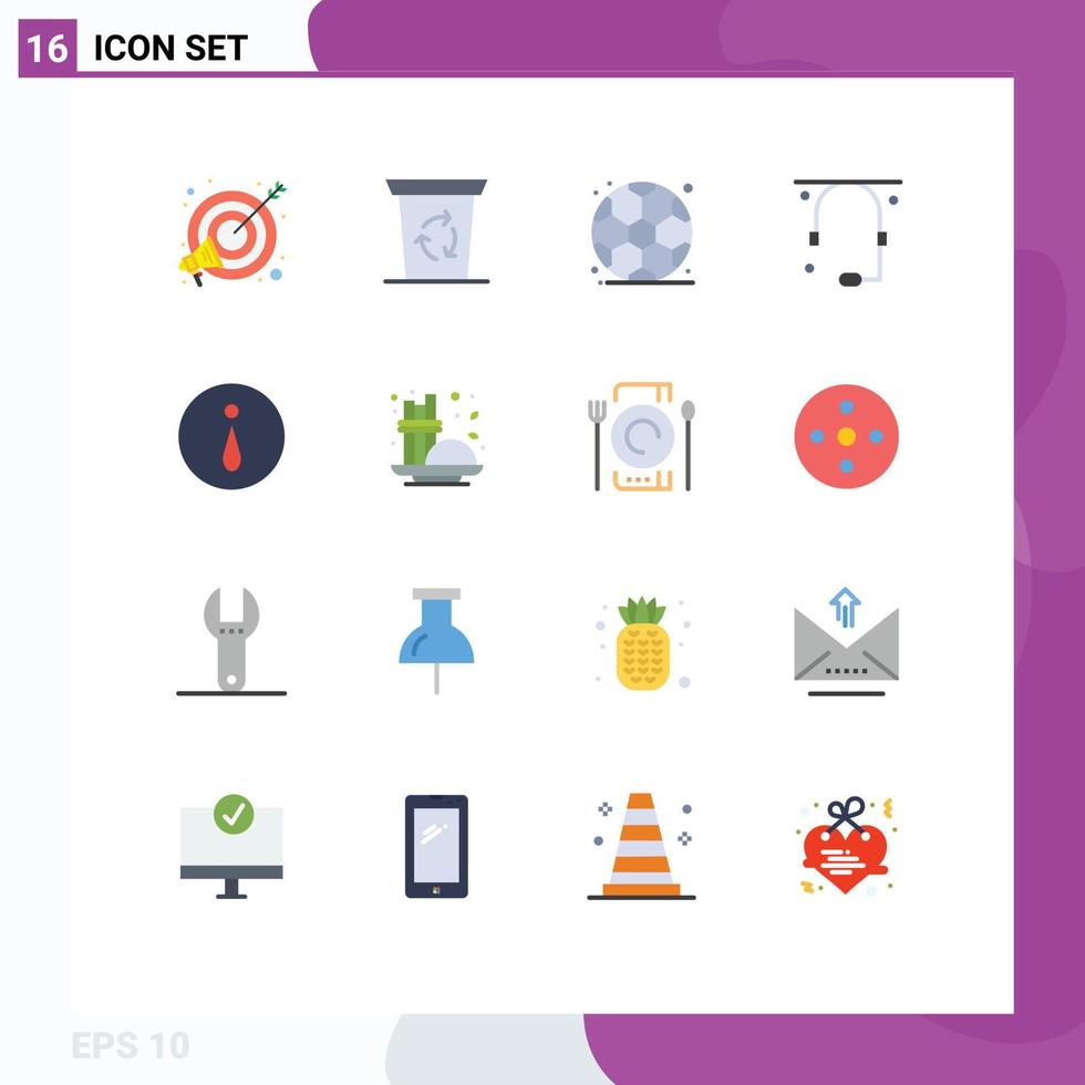 Universal Icon Symbols Group of 16 Modern Flat Colors of cinnamon info back to school circle help Editable Pack of Creative Vector Design Elements