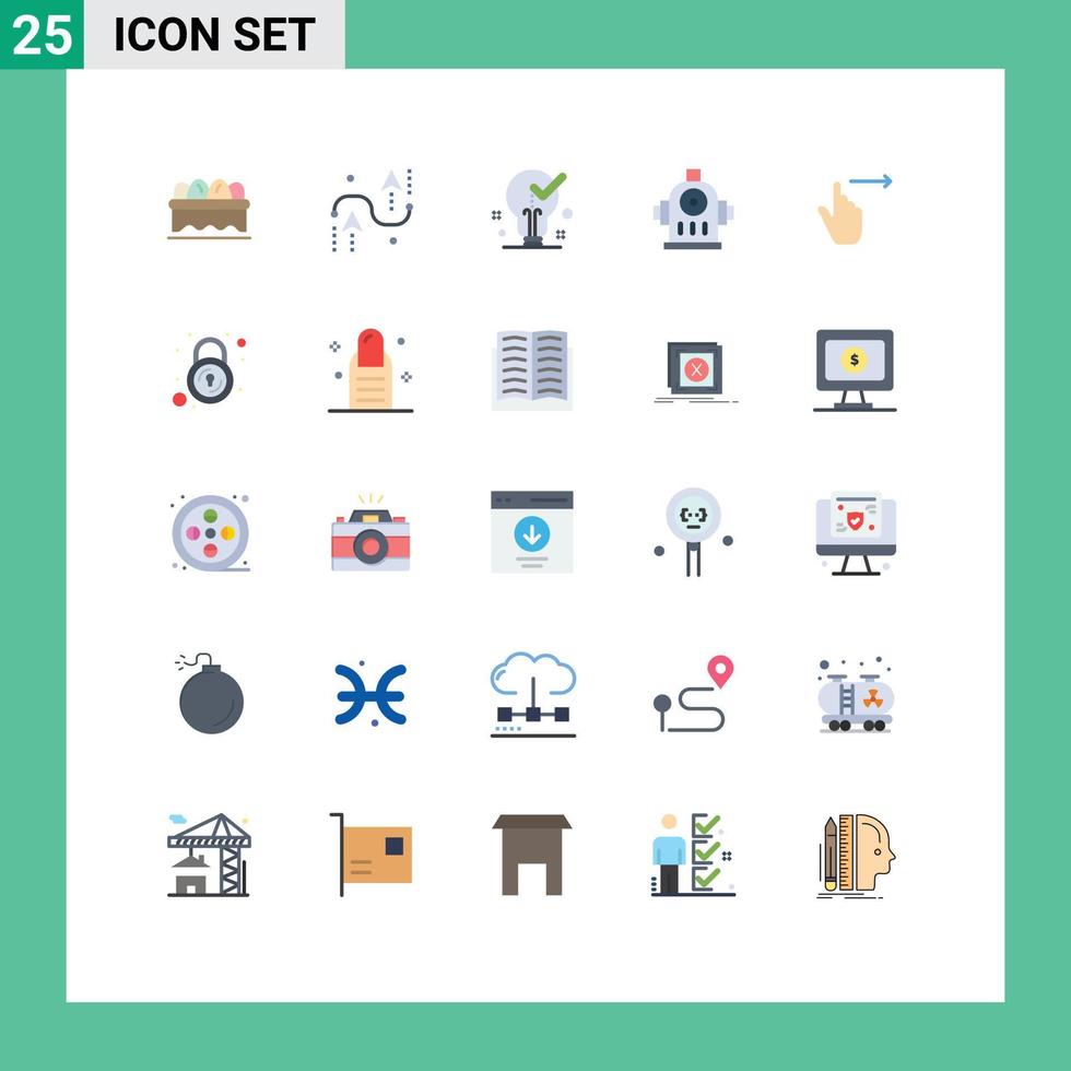 25 Creative Icons Modern Signs and Symbols of gestures water bulb hydrant tick Editable Vector Design Elements