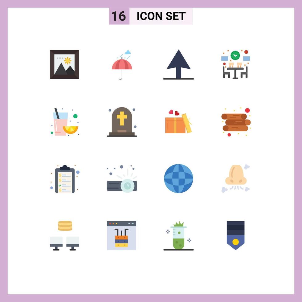 Set of 16 Modern UI Icons Symbols Signs for dead juice weather fruit free Editable Pack of Creative Vector Design Elements