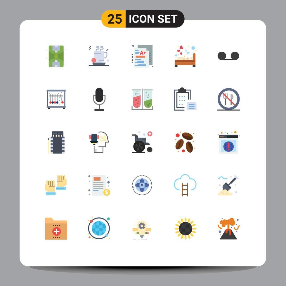 25 Creative Icons Modern Signs and Symbols of message sleep a love heart Editable Vector Design Elements