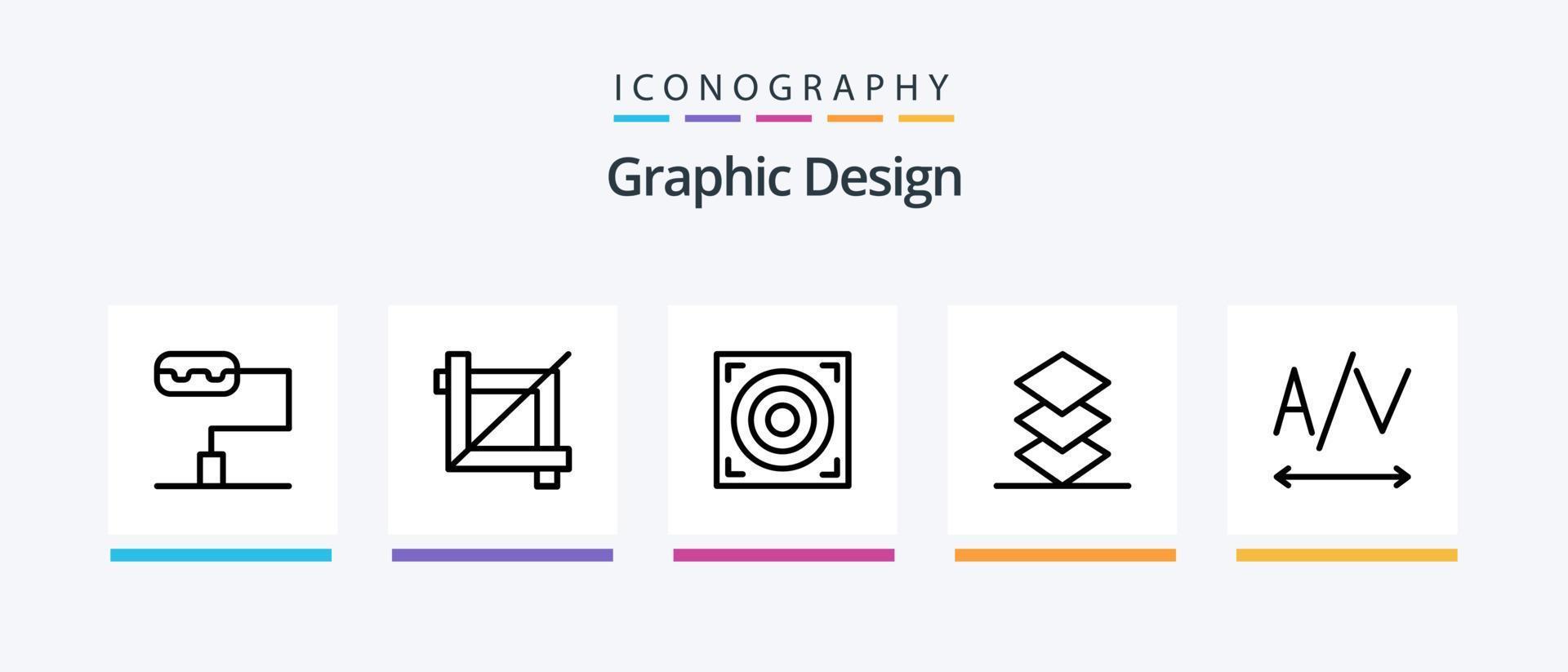 Design Line 5 Icon Pack Including . design. edge. Creative Icons Design vector