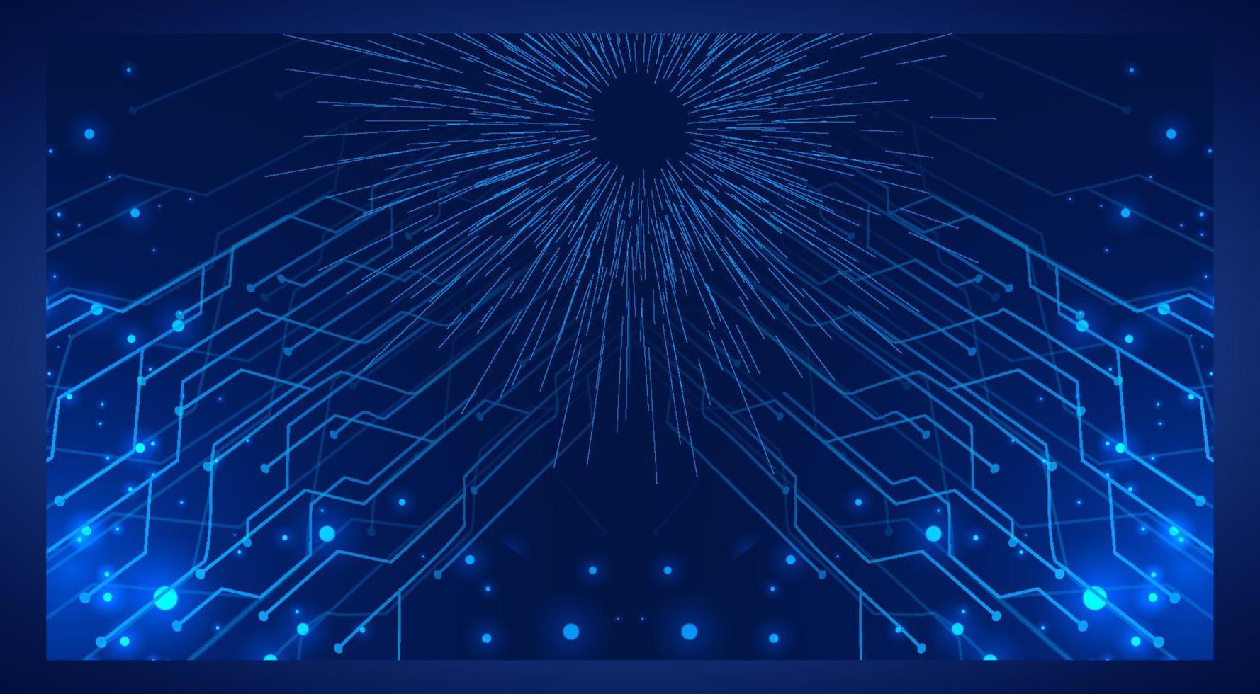 Vector Abstract futuristic circuit board, Illustration high computer technology dark color background. Hi-tech digital technology concept
