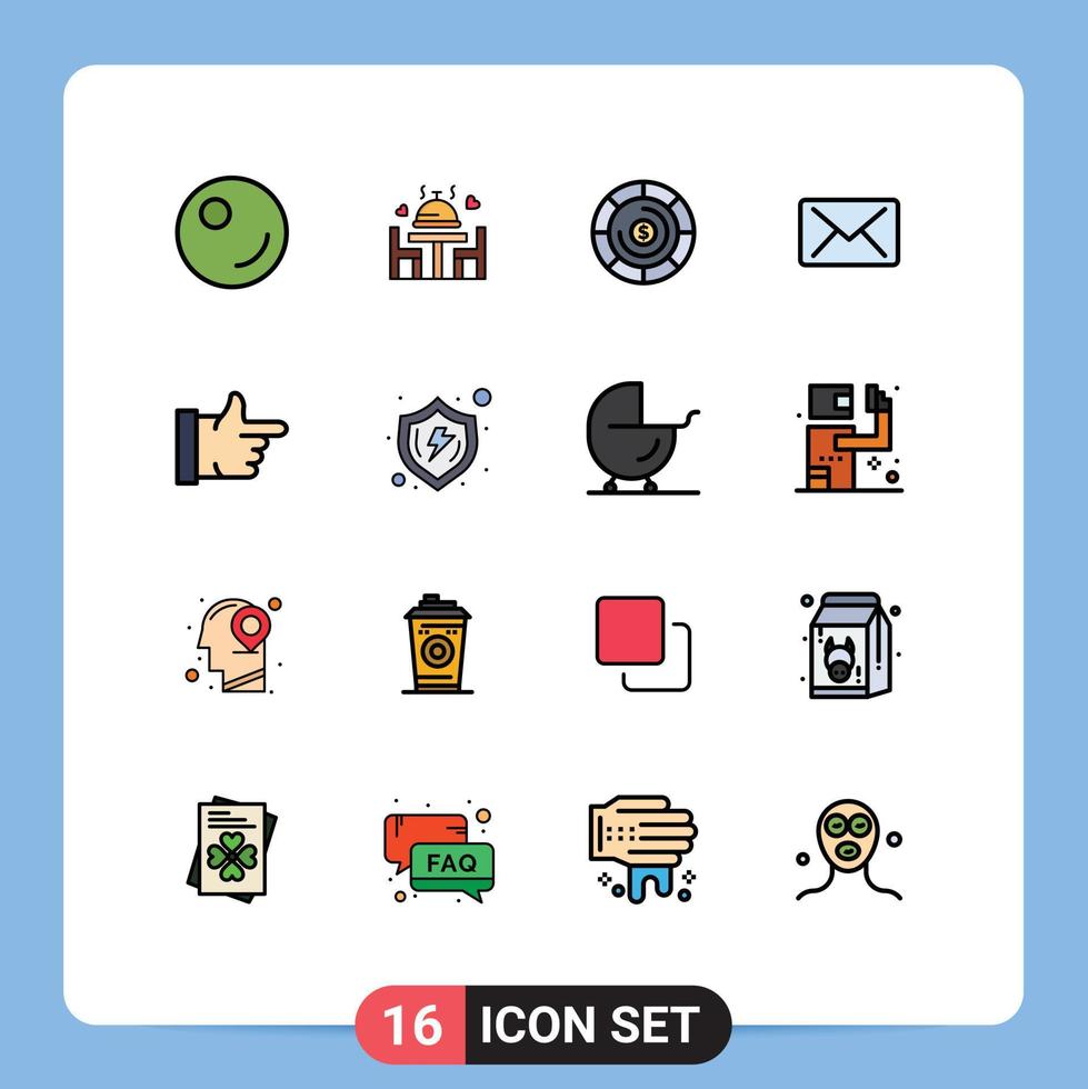16 Creative Icons Modern Signs and Symbols of secure protect investment vote like Editable Creative Vector Design Elements