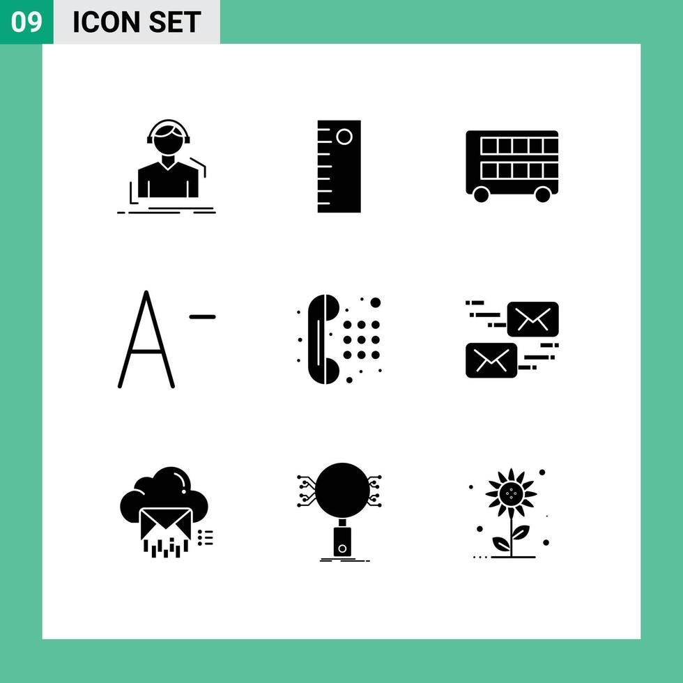 9 Creative Icons Modern Signs and Symbols of dial pad phone decker communication decrease Editable Vector Design Elements