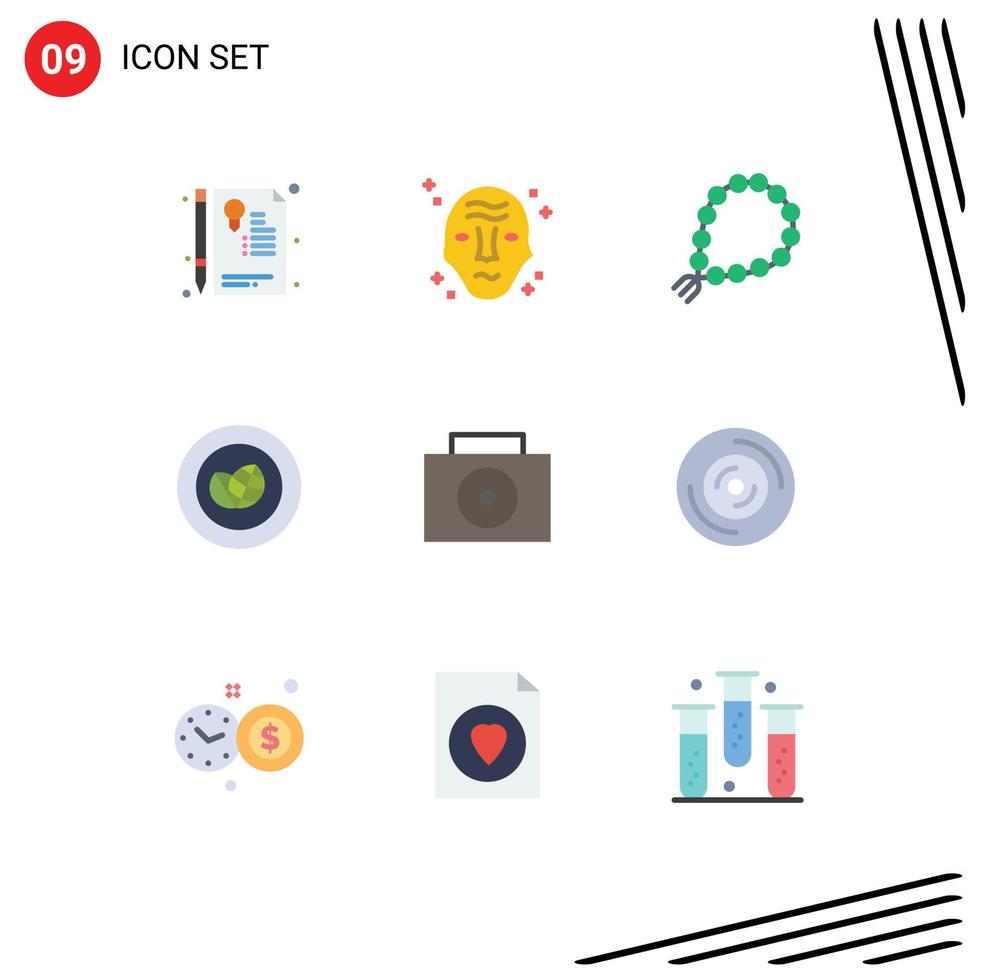 9 Creative Icons Modern Signs and Symbols of wreath eco ufo achievement islam Editable Vector Design Elements