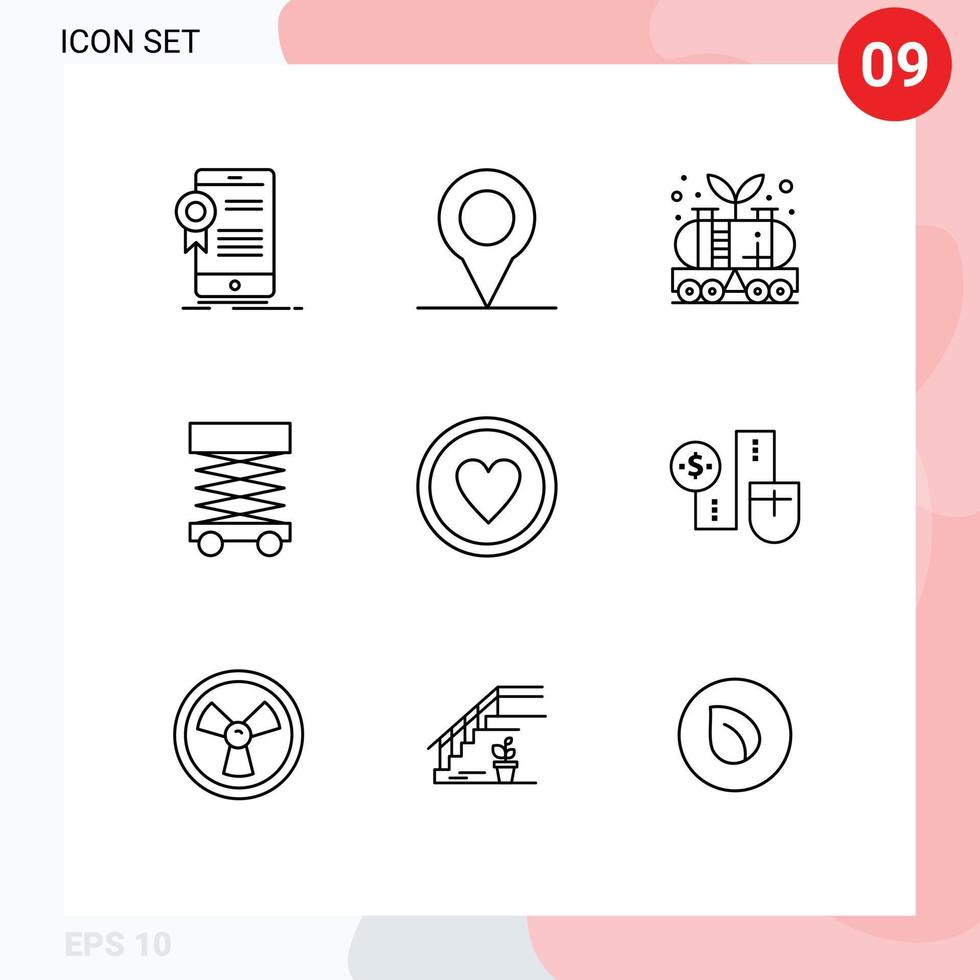 9 Creative Icons Modern Signs and Symbols of award structure industry scaffolding construction Editable Vector Design Elements