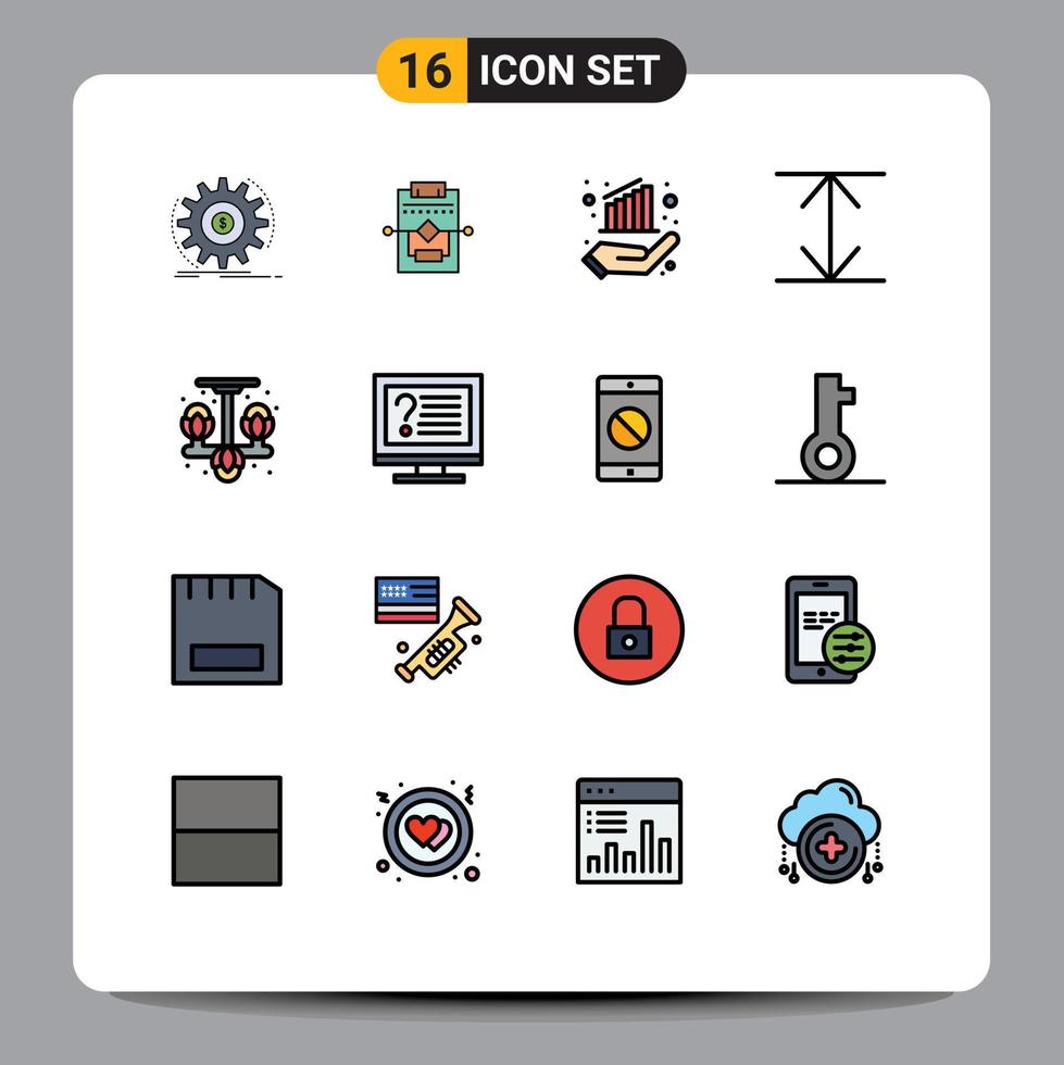 16 Creative Icons Modern Signs and Symbols of clothes home settings expand hand Editable Creative Vector Design Elements