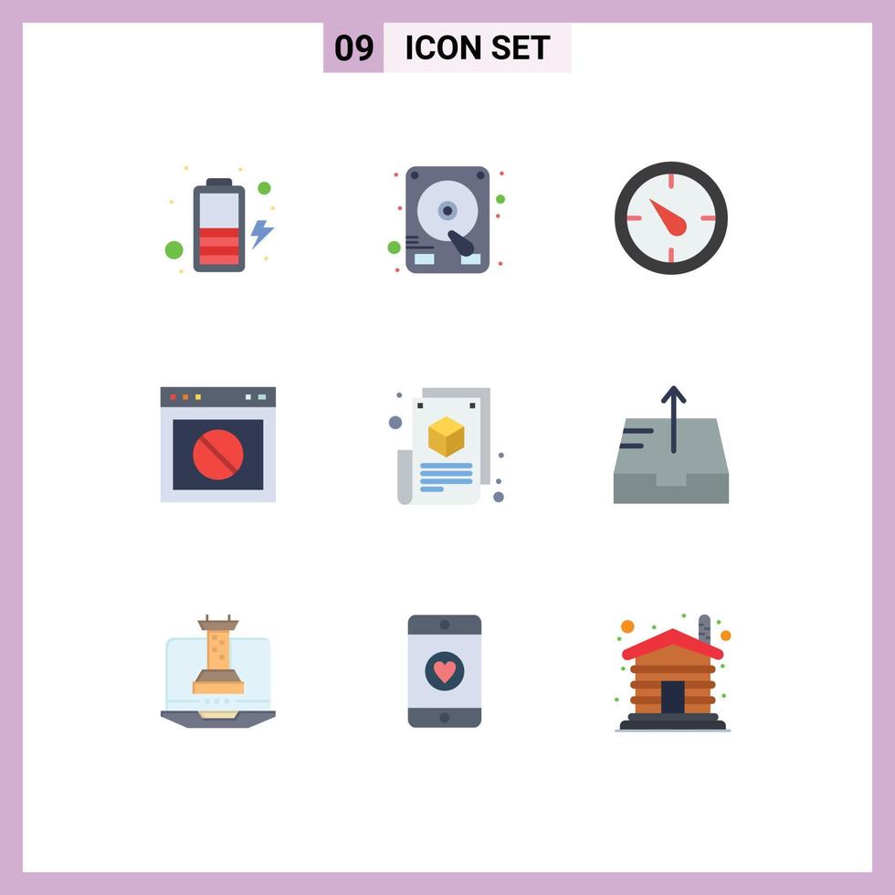 9 9 temático vector plano colores y editable símbolos de web blogging blogger Temporizador Blog página web editable vector diseño elementos