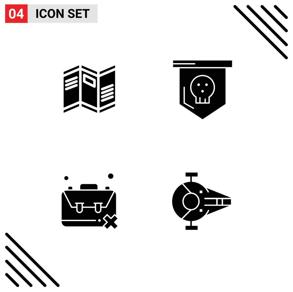 Stock Vector Icon Pack of Line Signs and Symbols for newspaper jobless paper horror problem Editable Vector Design Elements