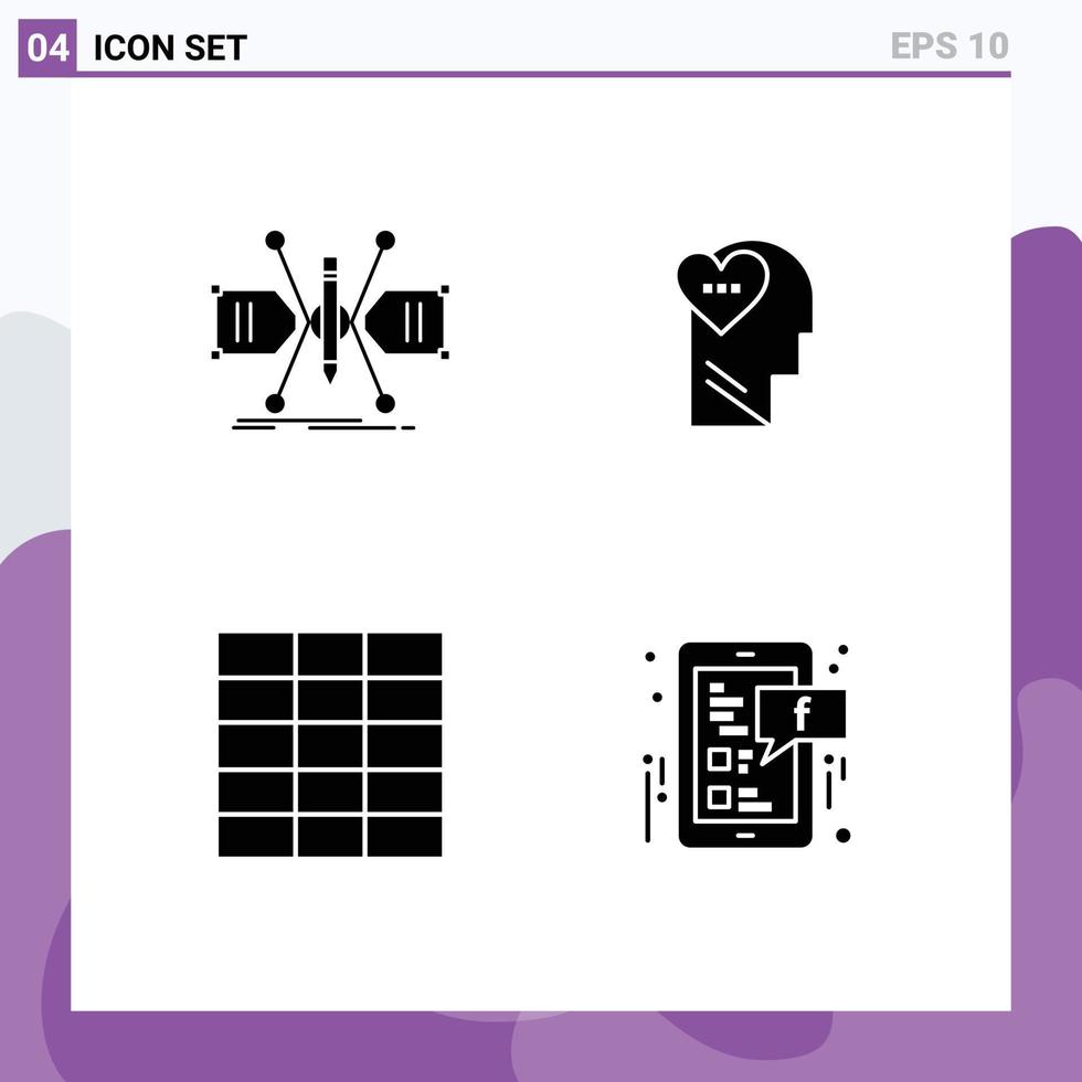 Stock Vector Icon Pack of Line Signs and Symbols for architect grid sketch love facebook Editable Vector Design Elements