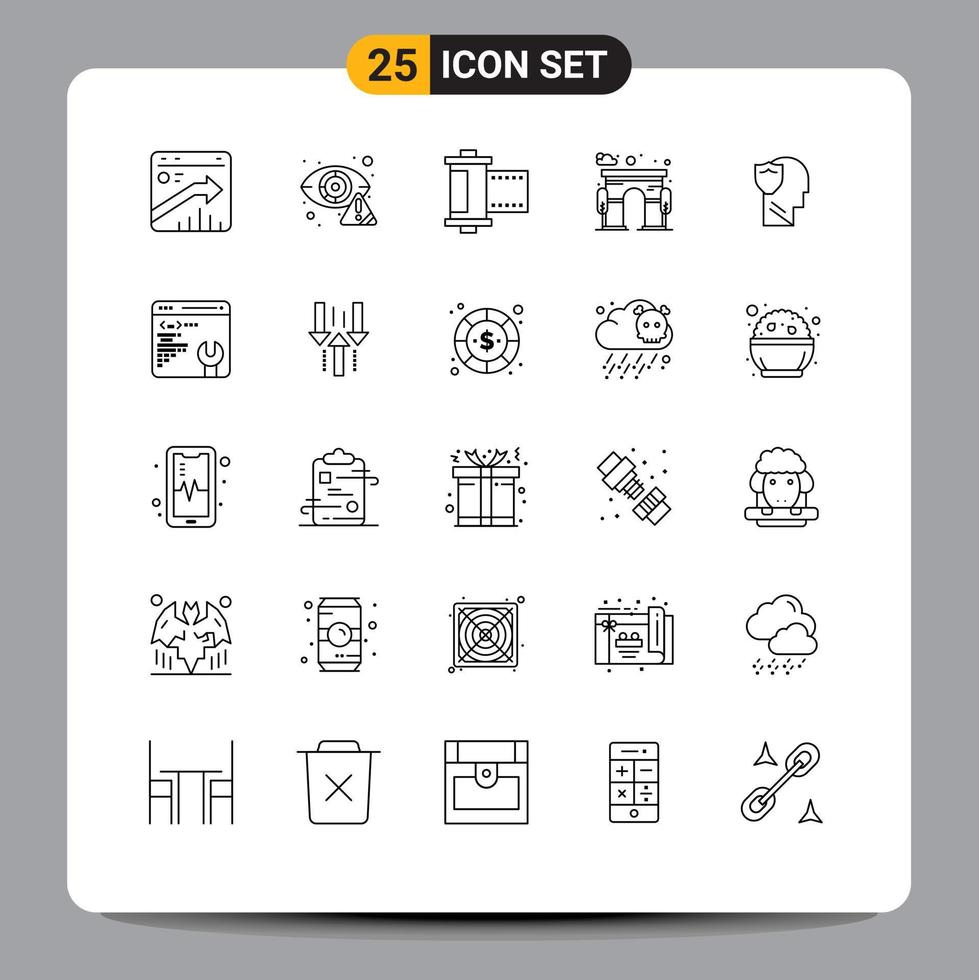 25 Creative Icons Modern Signs and Symbols of gate city eye architecture photo Editable Vector Design Elements