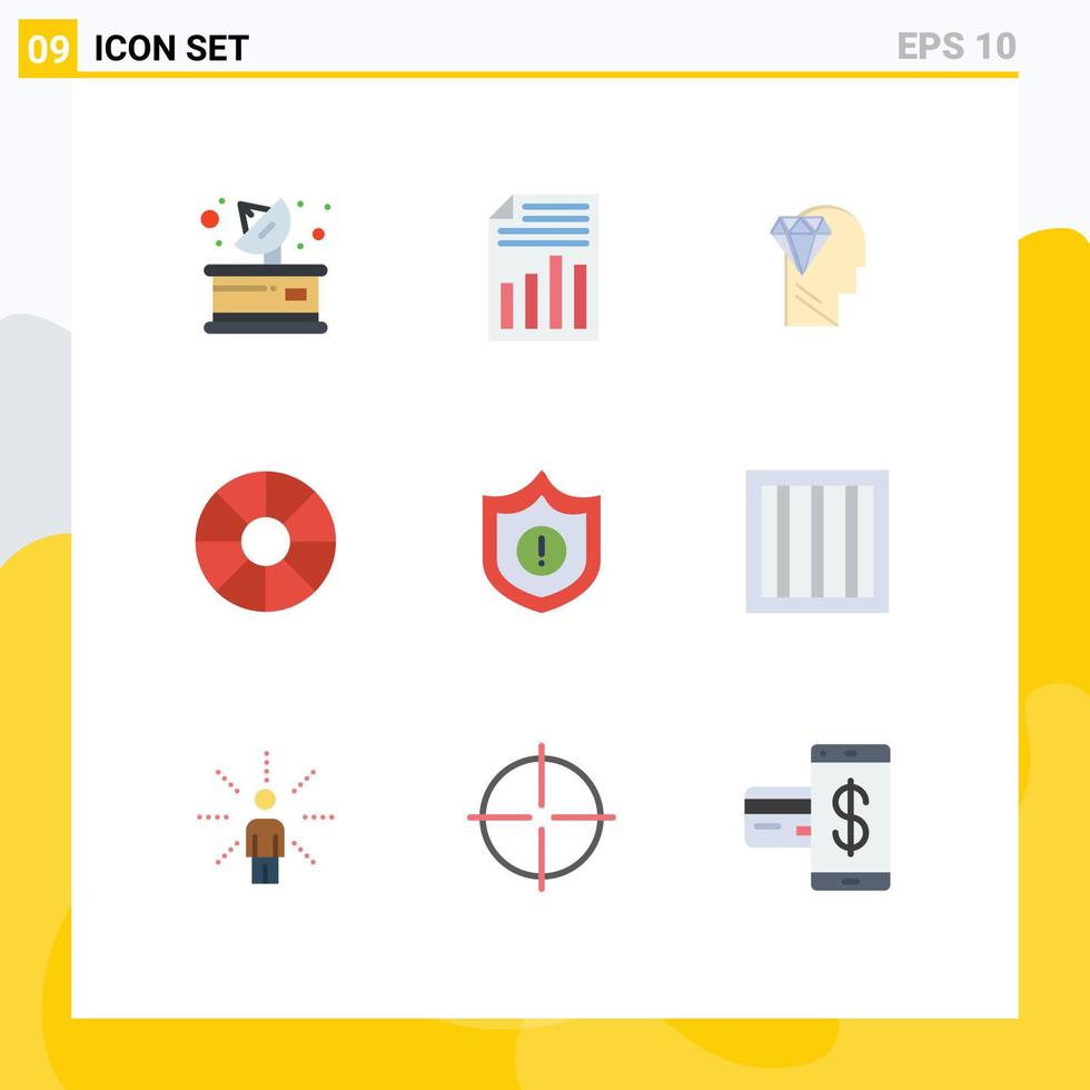 Universal Icon Symbols Group of 9 Modern Flat Colors of security wheel sheet travel head Editable Vector Design Elements