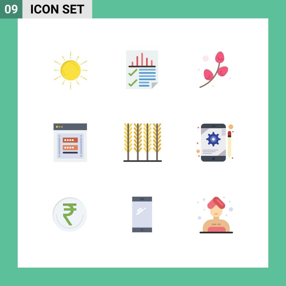 9 Thematic Vector Flat Colors and Editable Symbols of password link report fraudulent easter Editable Vector Design Elements