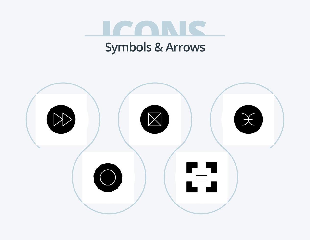 Symbols and Arrows Glyph Icon Pack 5 Icon Design. . symbolism. arrows right. sign. symbols vector