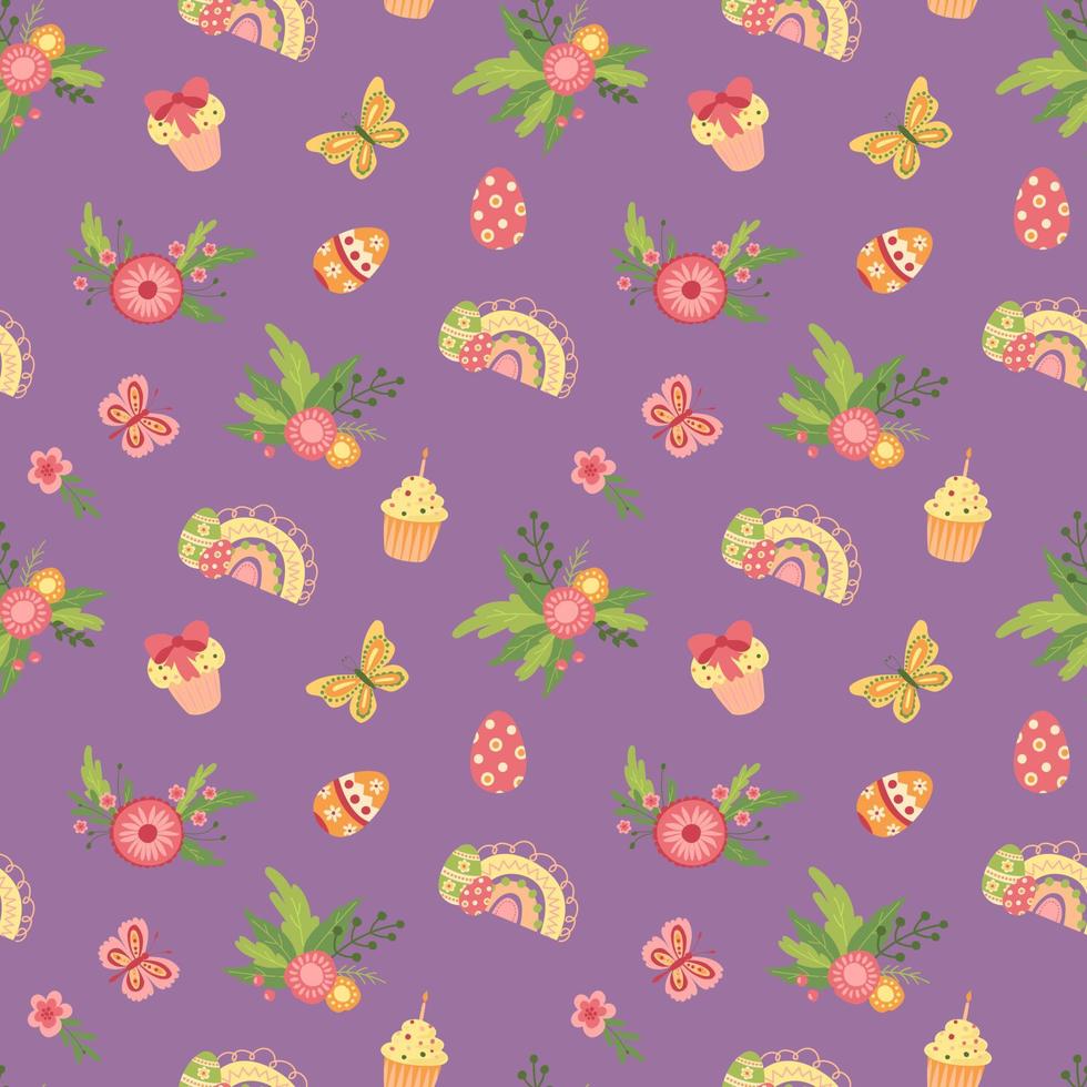 Easter seamless pattern. Design for fabric, textile, wallpaper, packaging. vector