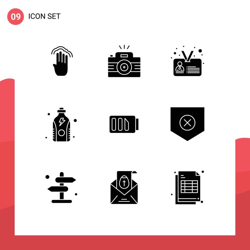 9 Solid Glyph concept for Websites Mobile and Apps protein fitness picture diet identity Editable Vector Design Elements