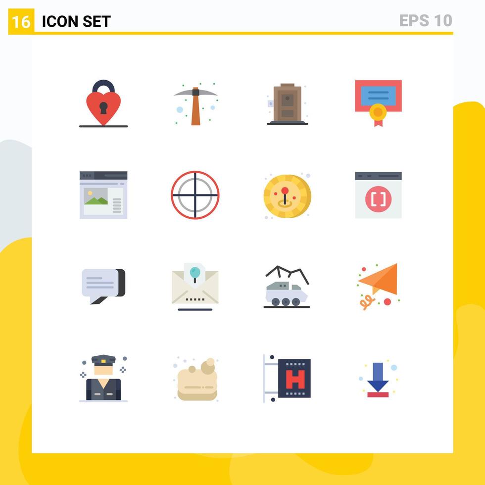Stock Vector Icon Pack of 16 Line Signs and Symbols for website page living internet degree Editable Pack of Creative Vector Design Elements