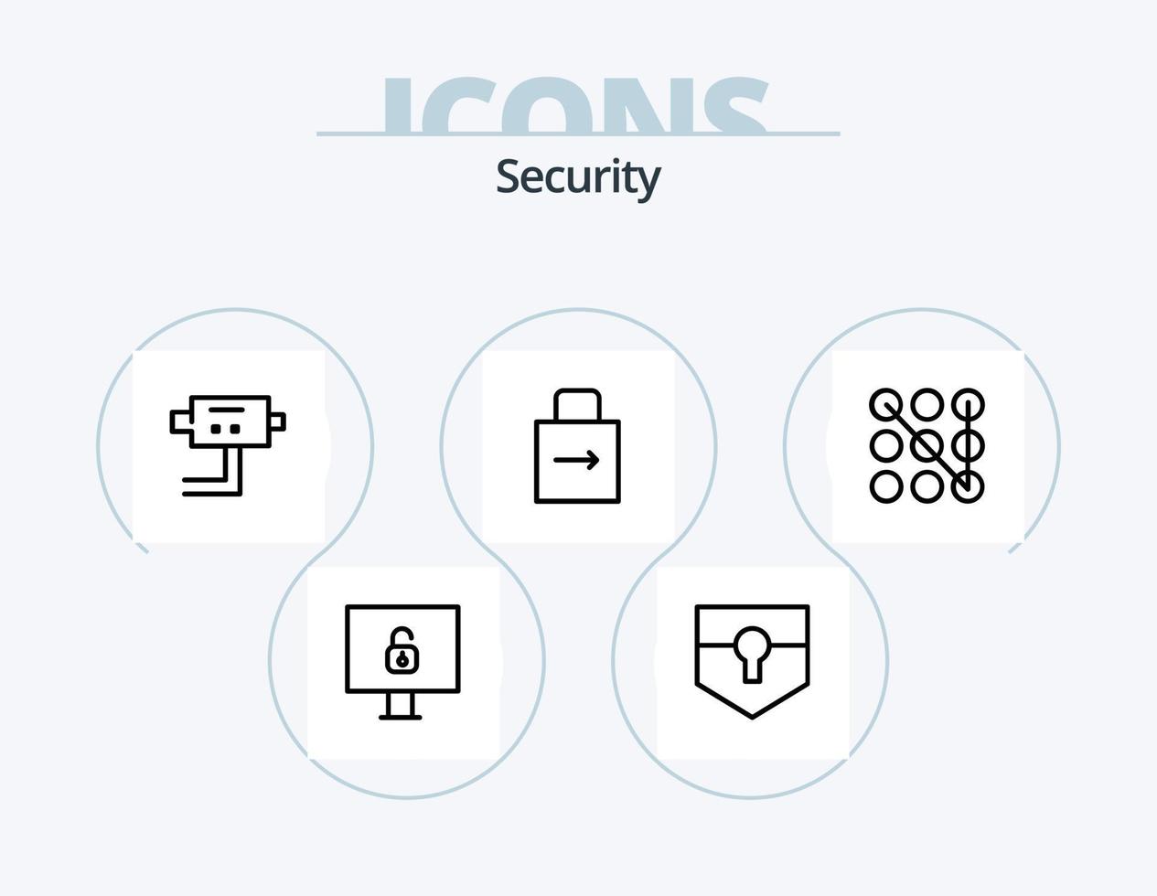 Security Line Icon Pack 5 Icon Design. . wall. . protect vector