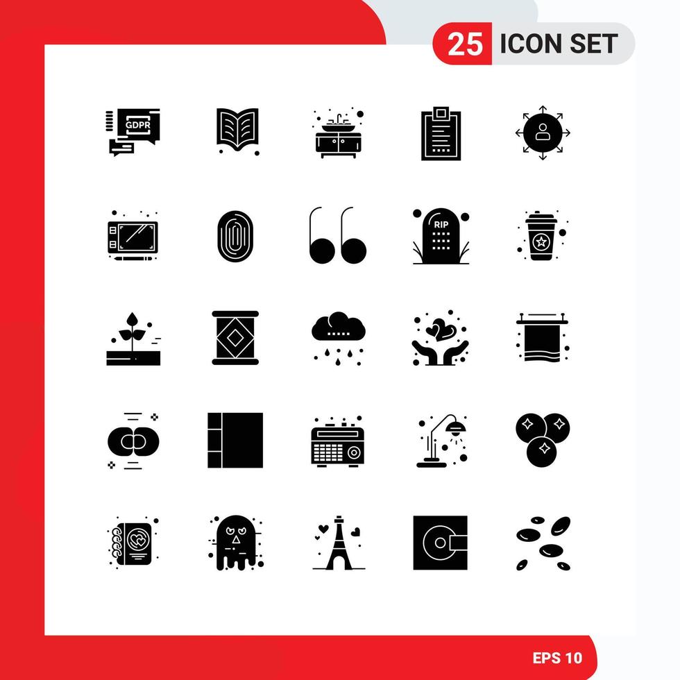 25 Creative Icons Modern Signs and Symbols of career direction furniture development delivery Editable Vector Design Elements