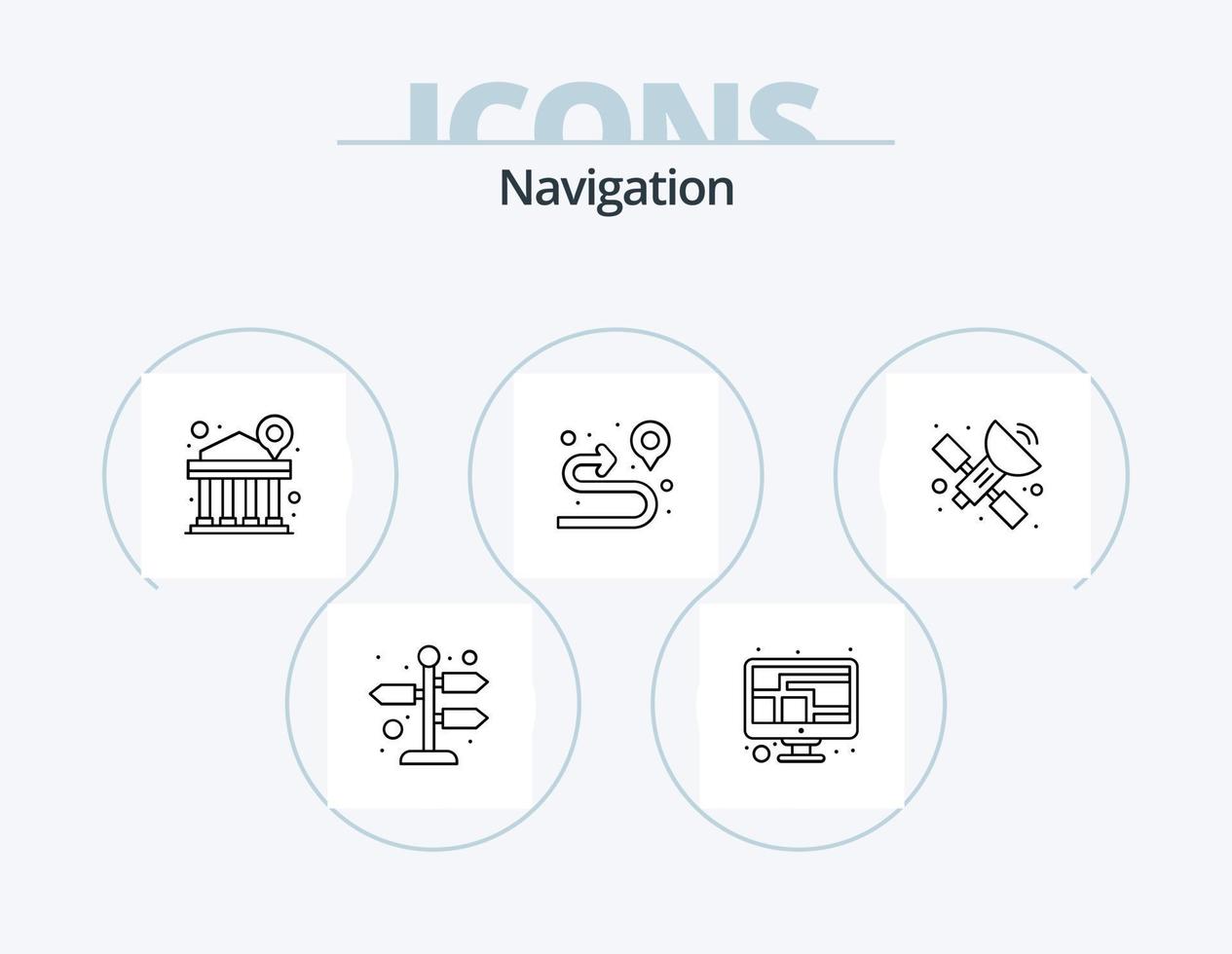 Navigation Line Icon Pack 5 Icon Design. . location. arrows. gps. location vector