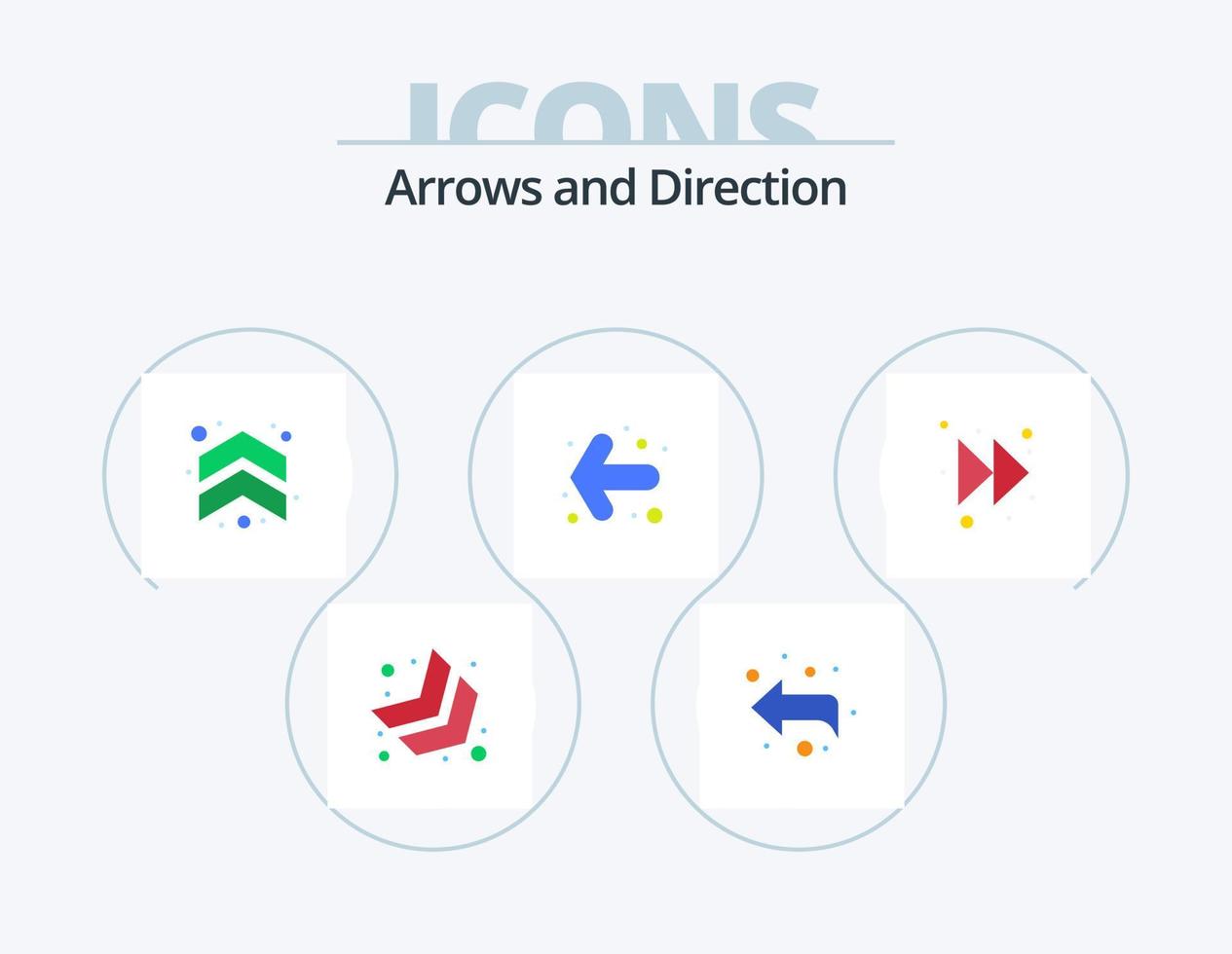 Arrow Flat Icon Pack 5 Icon Design. . right. up. forward. left vector