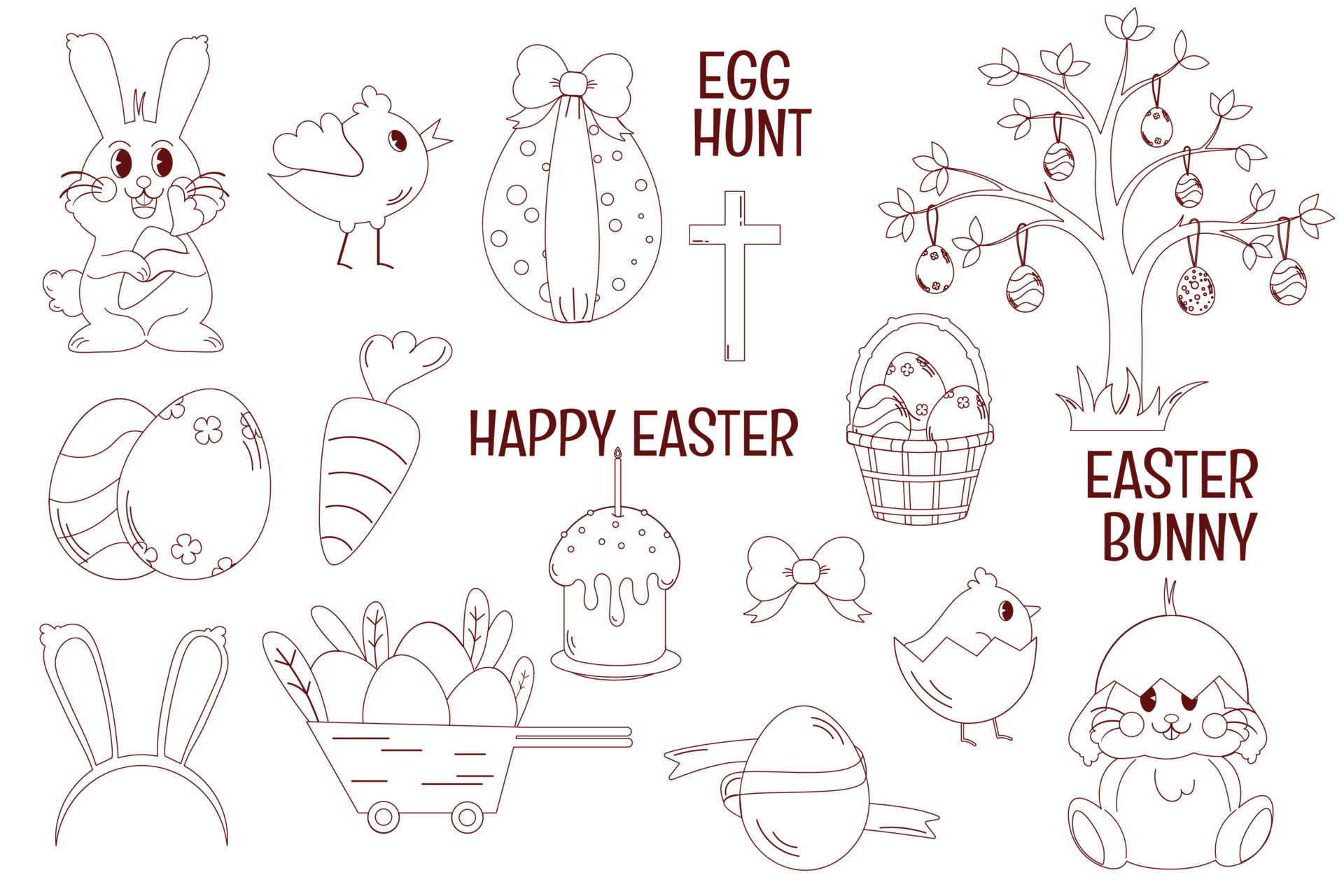 easter-day-decorative-elements-outline-easter-symbols-set-19695779