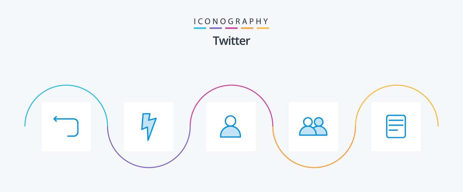 Twitter Blue 5 Icon Pack Including . text. mane. twitter. user vector
