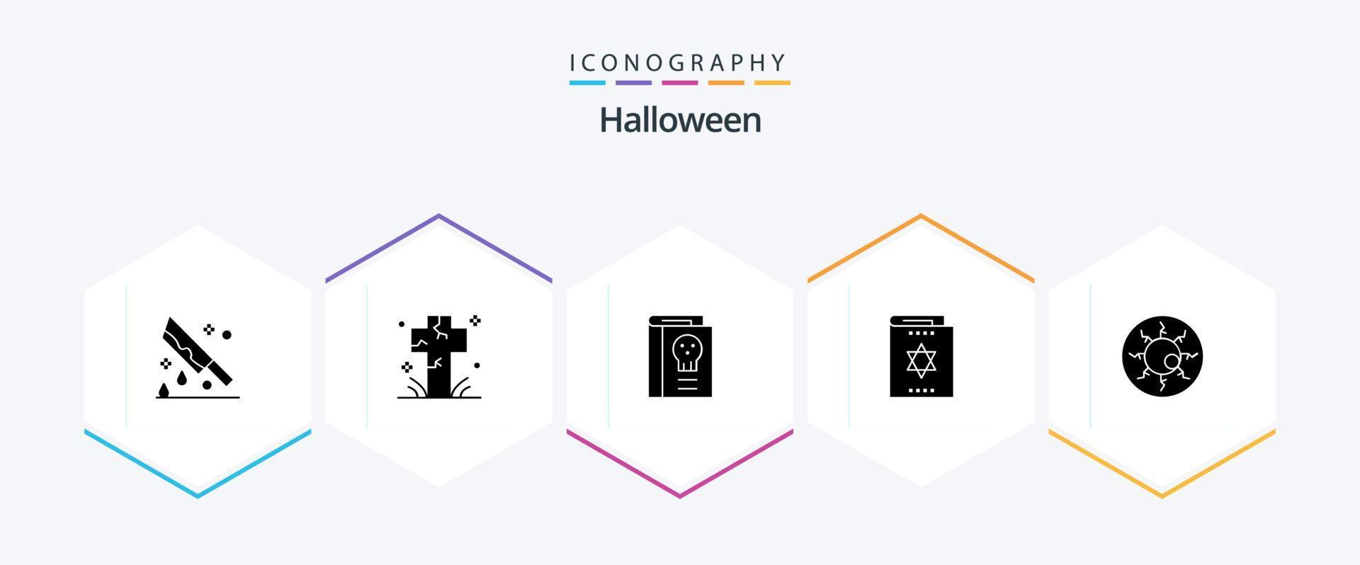 Halloween 25 Glyph icon pack including magic. halloween. grave. legend. fantasy vector