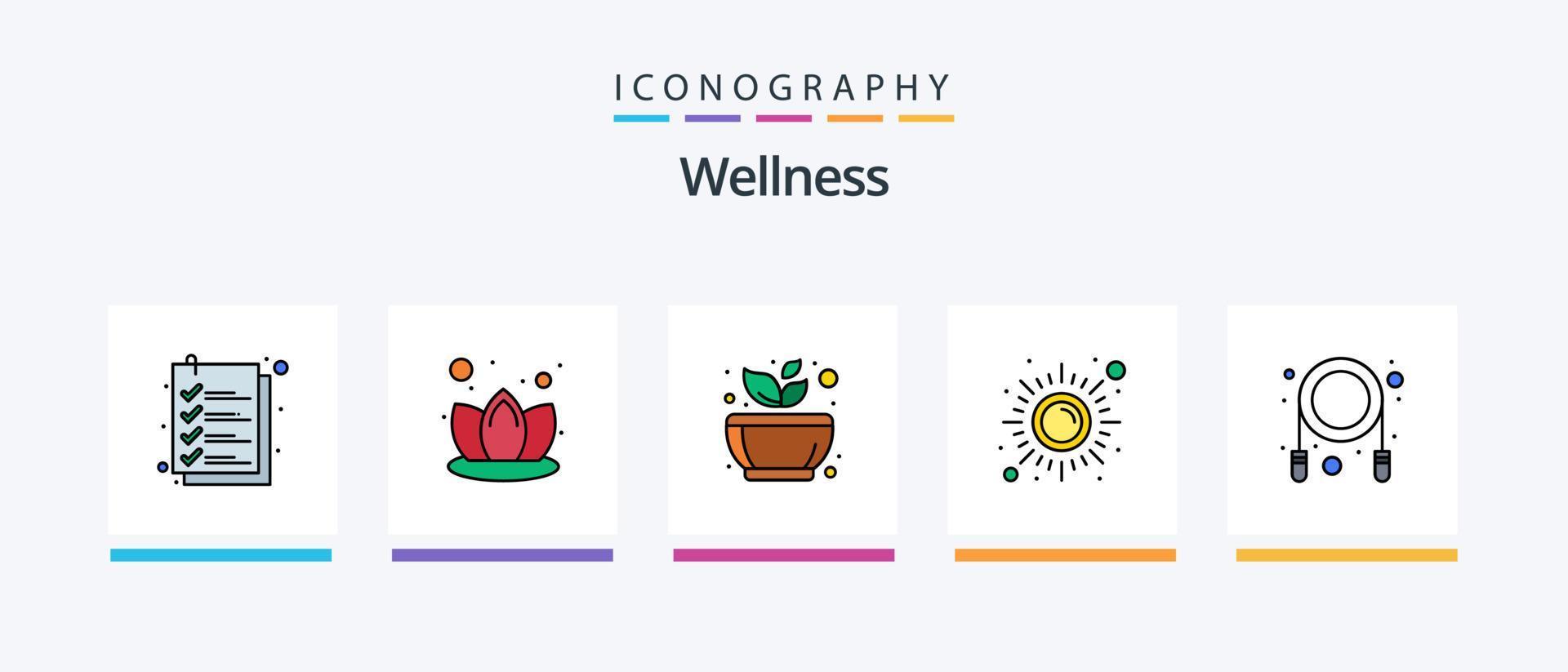 Wellness Line Filled 5 Icon Pack Including tea. cup. gym. smoking. no. Creative Icons Design vector