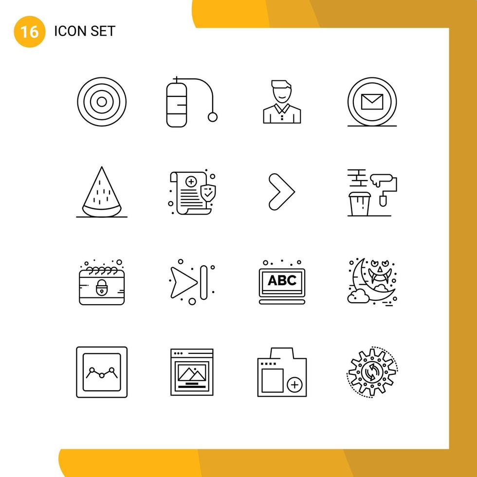 16 Thematic Vector Outlines and Editable Symbols of web email client development person Editable Vector Design Elements