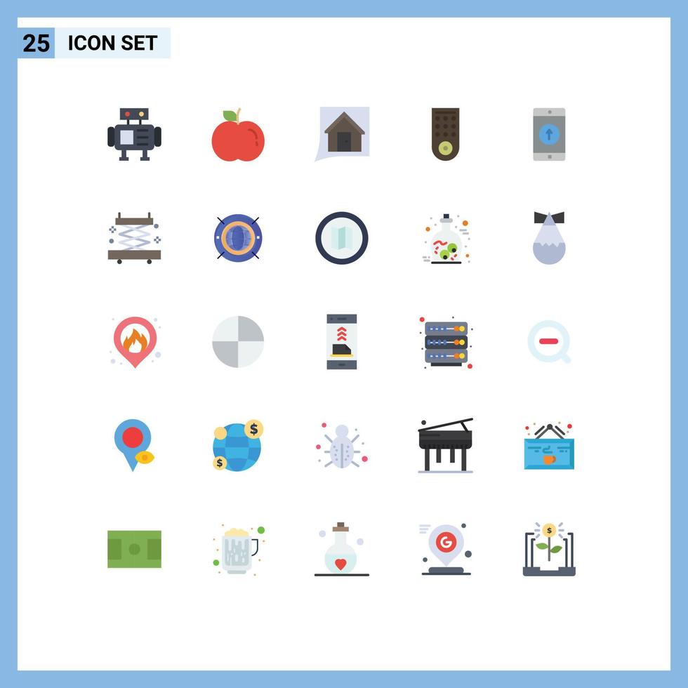 25 Universal Flat Color Signs Symbols of sent mobile application convo mobile tv Editable Vector Design Elements